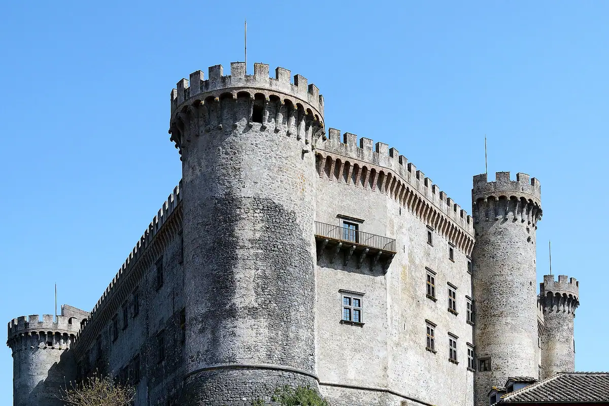 The Orsini-Odescalchi castle, above a lake with no motorboats on it.