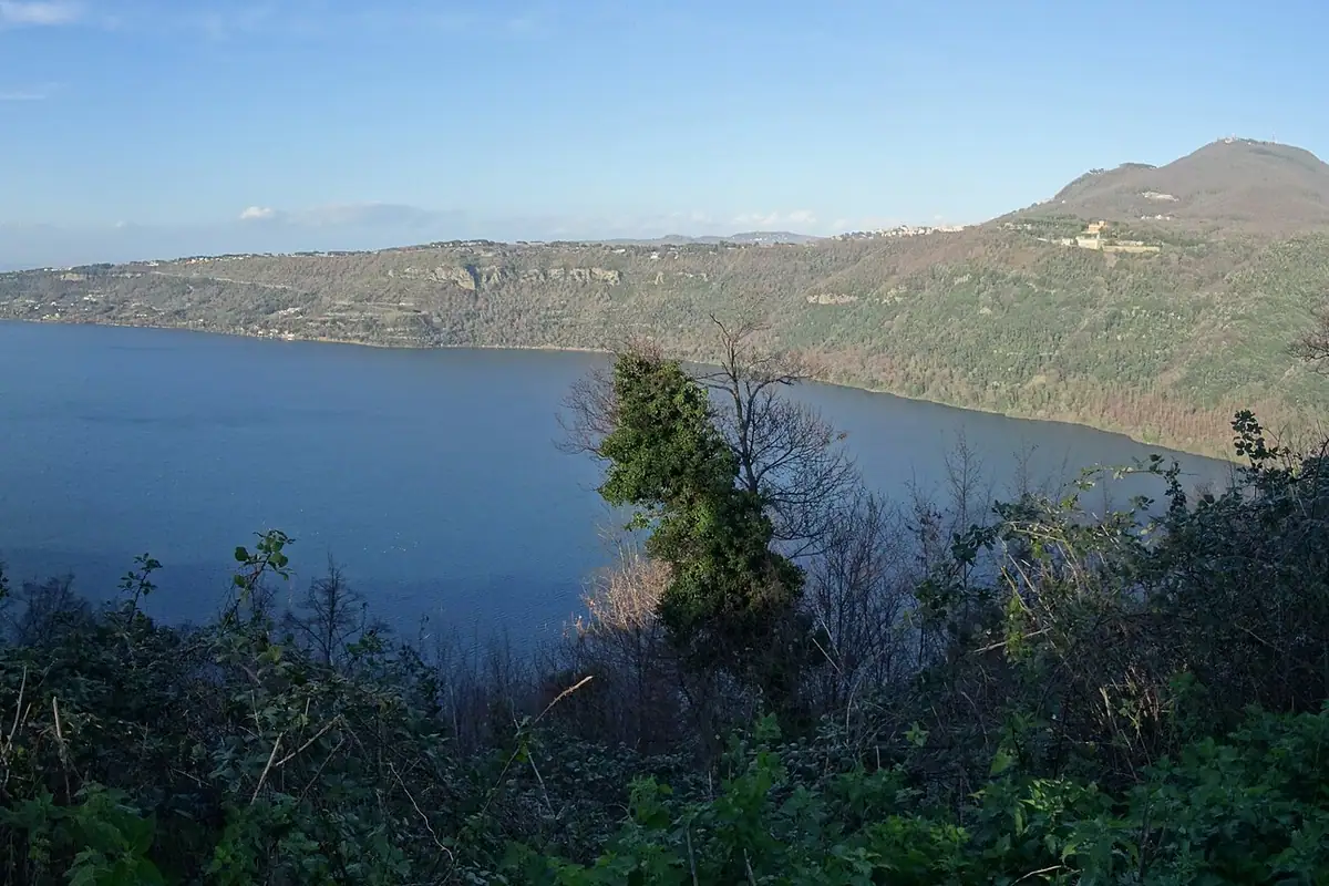 Castel Gandolfo, above the crater lake of Albano.