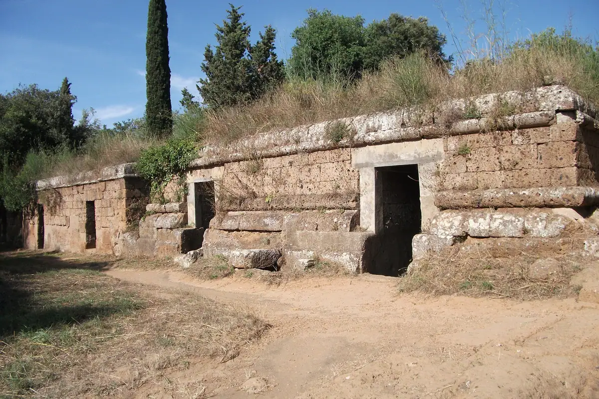 Banditaccia: a city of the dead, laid out in streets.