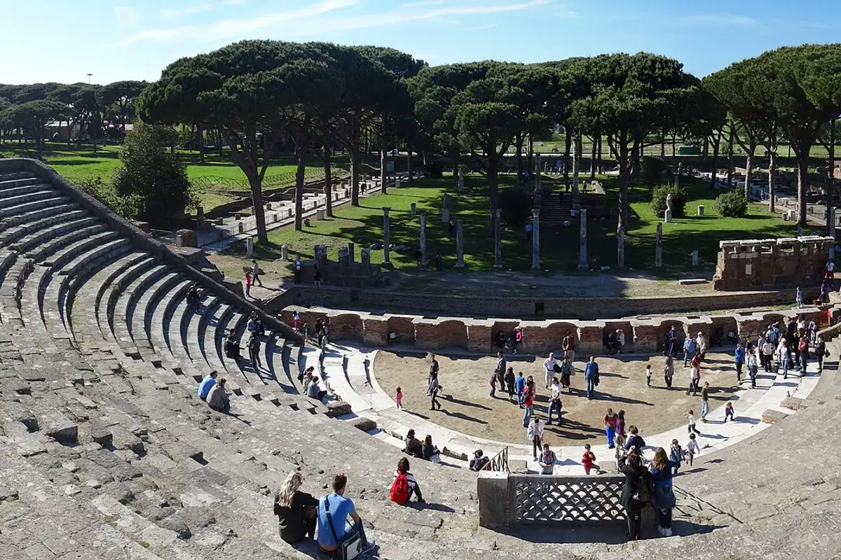 The theatre at Ostia Antica, the port that fed a million people.
